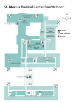 Click for larger Map of St. Alexius Fourth Floor