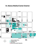 Click for larger Map of St. Alexius Exterior